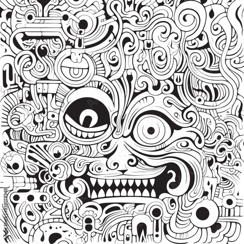 Whispering Darkness Nightmare Coloring Book and Iconic Design Eerie Escapades Psychedelic Nightmares in Graphic Art