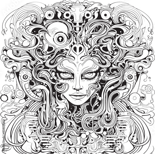Haunting Hallucinations Psychedelic Nightmares in Art and Design Distorted Realities Nightmare Coloring and Icon Design