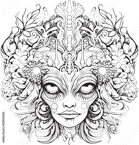 Cryptic Cosmos Psychedelic Nightmares in Graphic Art Twilight Terror Coloring Book and Iconic Nightmare Designs