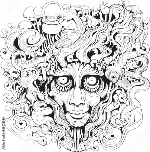 Melancholic Madness Coloring Book and Iconic Nightmare Designs Nightmare Asylum Psychedelic Art and Icon Design Collection