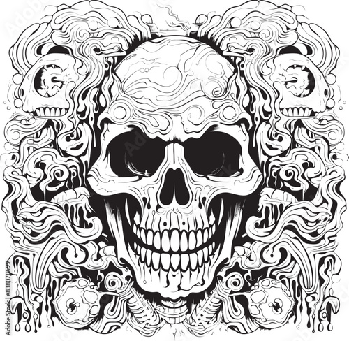 Phantasmic Phobias Nightmare Coloring Book and Iconic Design Tenebrous Trails Psychedelic Nightmares in Graphic Art