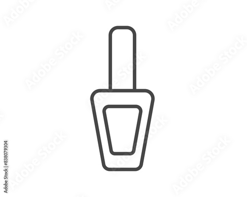 Linear vector graphic icons of beauty in the form of nail polish for manicure and pedicure.