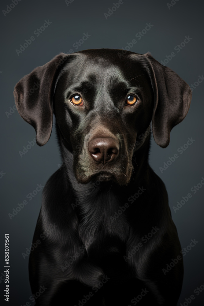 Black labrador dog on a clean background, Pet, Animals. Black labrador dog on a clean background, Pet, Animals.