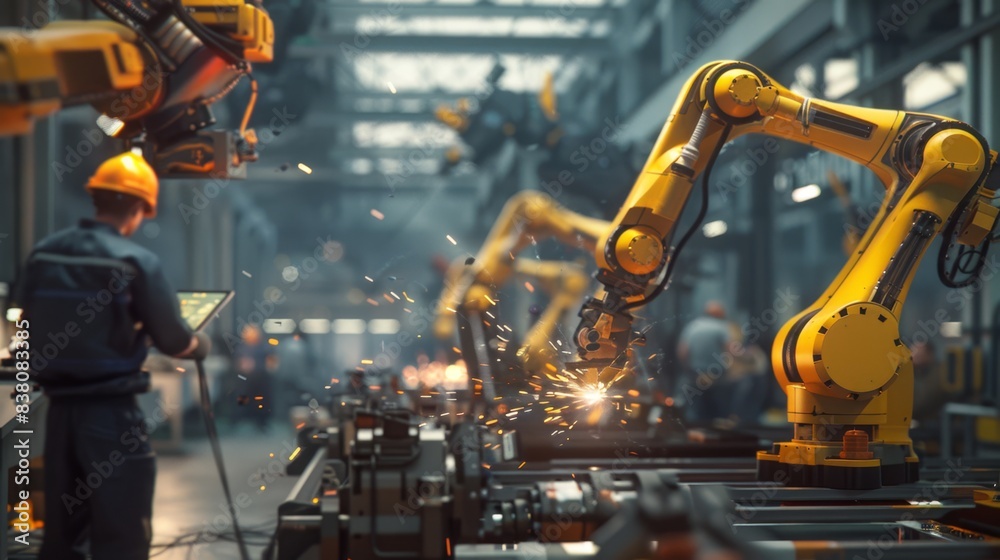 The industrial robotic arm automation The industrial robotic arm automation