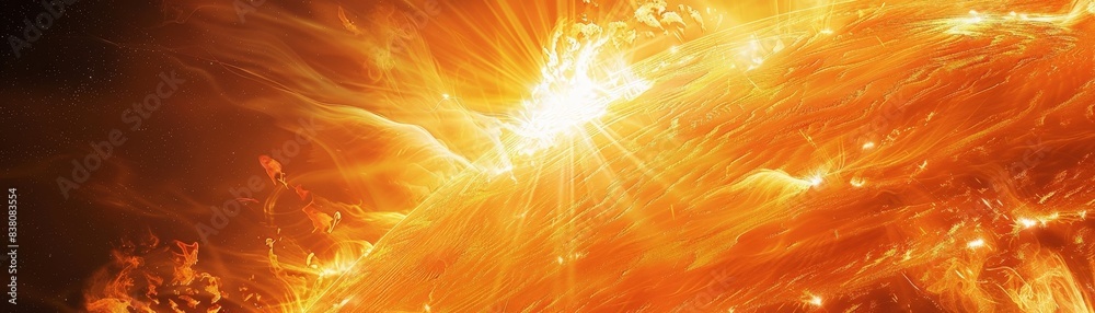 Stunning Close-Up of the Sun's Fiery Surface with Solar Flares and ...