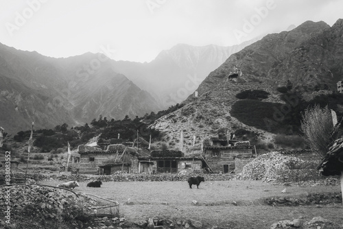 VERNACULAR ARCHITECTURE OF SHEY PHOKSUNDO LAKE, NEPAL. photo