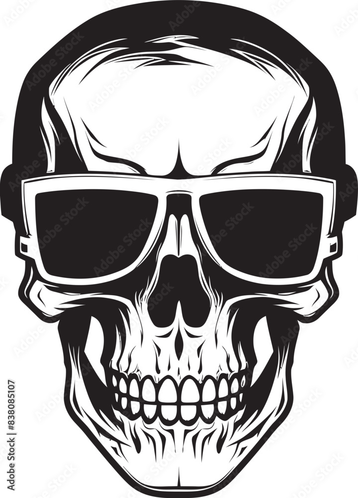 Gothic Cyber Skull Graphic and VR Glasses Skull in Digital Space Icon Design Gothic Cyber Skull Graphic and VR Glasses Skull in Digital Space Icon Design