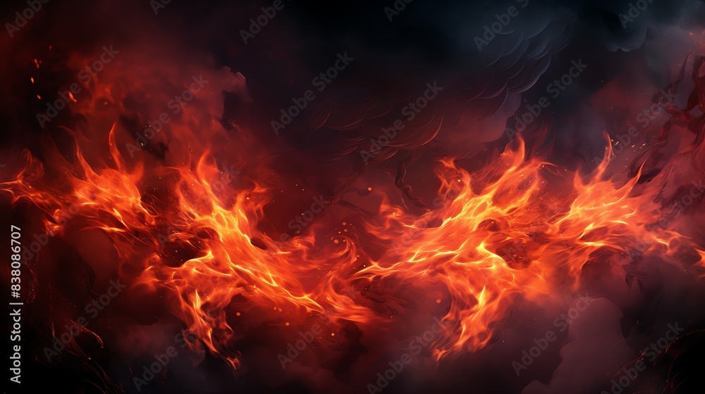 Border of bright flames and sparks, red backdrop, dynamic fire effect, intense and dramatic Border of bright flames and sparks, red backdrop, dynamic fire effect, intense and dramatic