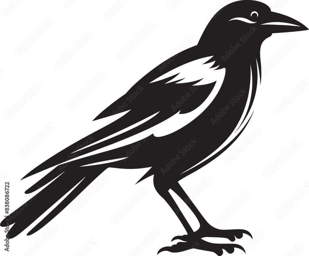 Subtle Crow Badge Minimalistic Logo Modern Crow Symbol Simple Icon Design Subtle Crow Badge Minimalistic Logo Modern Crow Symbol Simple Icon Design