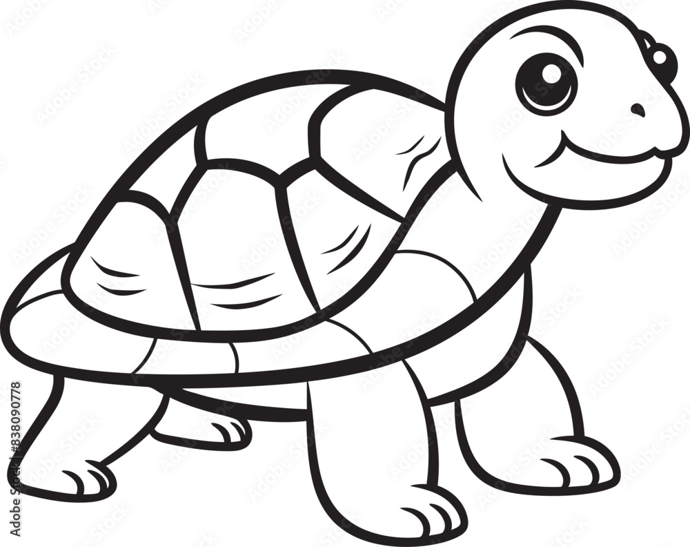 Fototapeta premium Clean and Elegant Turtle Design Minimalistic Vector Art Stylish Lineart Turtle Emblem Chic Logo Symbol