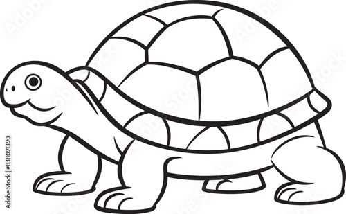 Whimsical Line Art Turtle Symbol Simple Icon Minimal Turtle Vector Design Stylish Graphic