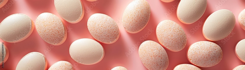 Close-Up of Speckled Eggs on a Pink Background - High-Quality Stock Photo for Easter, Food, and Nature Themes Close-Up of Speckled Eggs on a Pink Background - High-Quality Stock Photo for Easter, Food, and Nature Themes