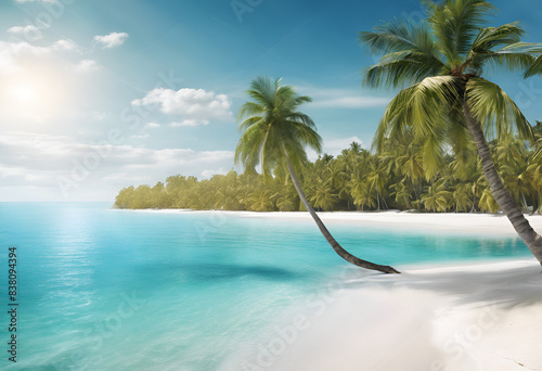 beach with palm trees