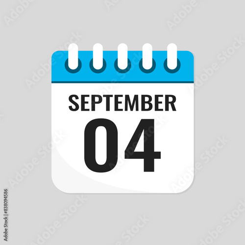 Icon page calendar day - 4 September