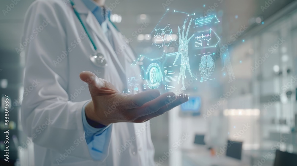 doctor with holographic diagram