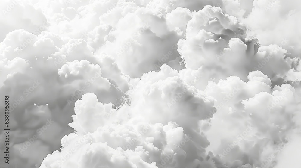 High Resolution Pure White Clouds Background, Serene and Bright Atmosphere High Resolution Pure White Clouds Background, Serene and Bright Atmosphere