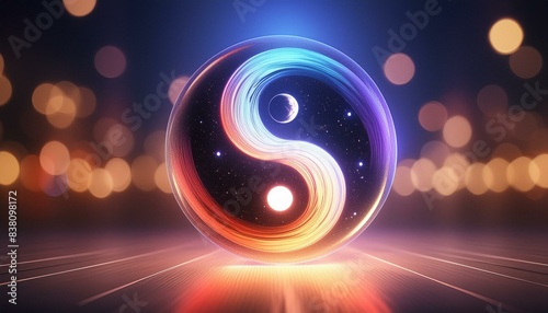 Abstract ying and yang symbol of harmony and balance