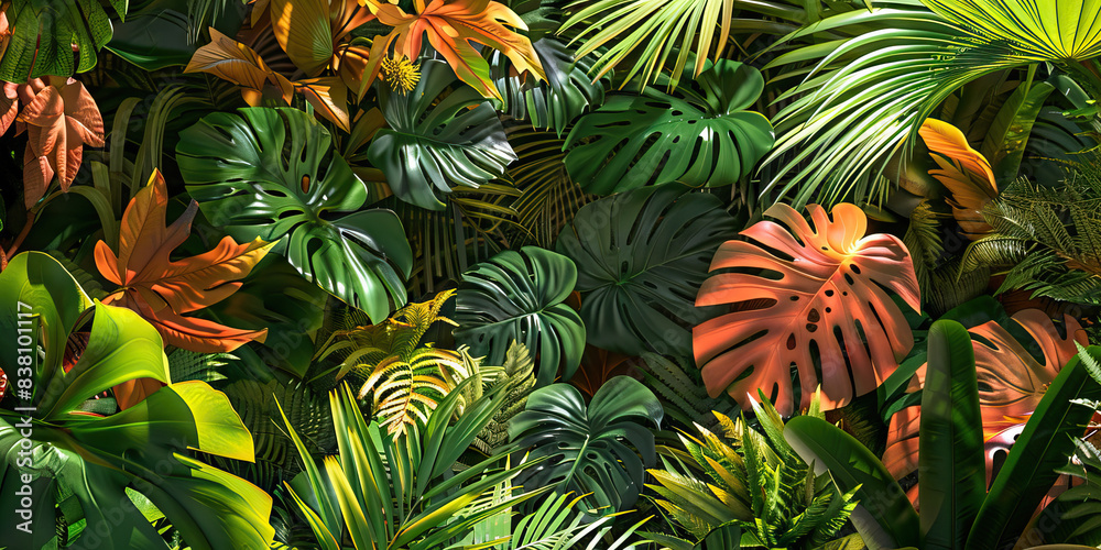 The Fantastical Foliage: An exotic display of real and faux botanicals, creating a lush, tropical oasis amidst the chaos
