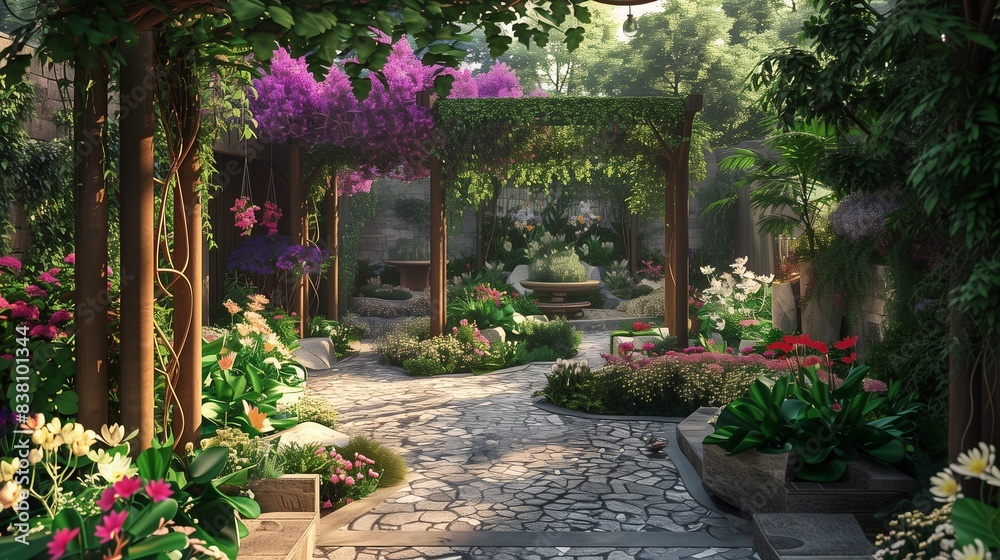 Blooming Garden Landscape Blooming Garden Landscape