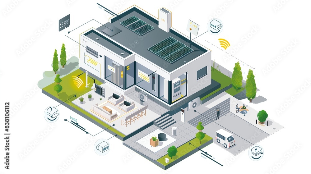 Modern Smart Home Integration Concept