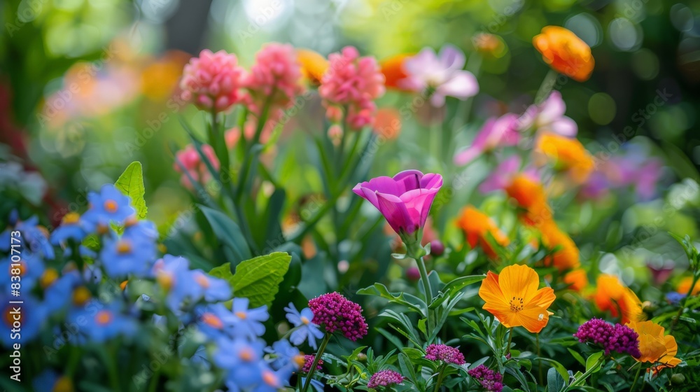 Close-Up of a Blooming Garden: Showcase the vibrant colors and textures of a blooming garden in spring, Close-Up of a Blooming Garden: Showcase the vibrant colors and textures of a blooming garden in spring,