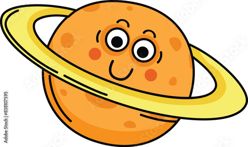 illustration of Saturn isolated on white background vector