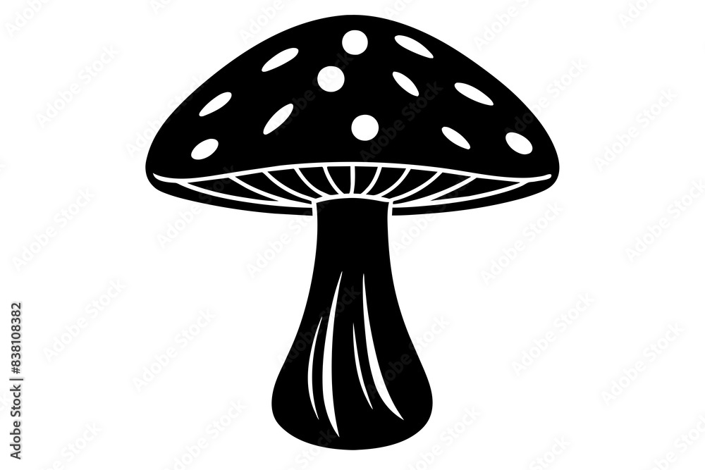 mushroom silhouette vector illustration mushroom silhouette vector illustration