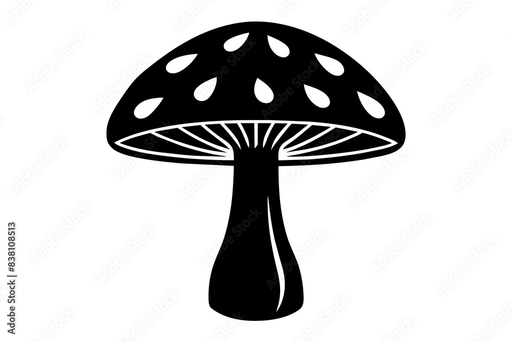 mushroom silhouette vector illustration mushroom silhouette vector illustration