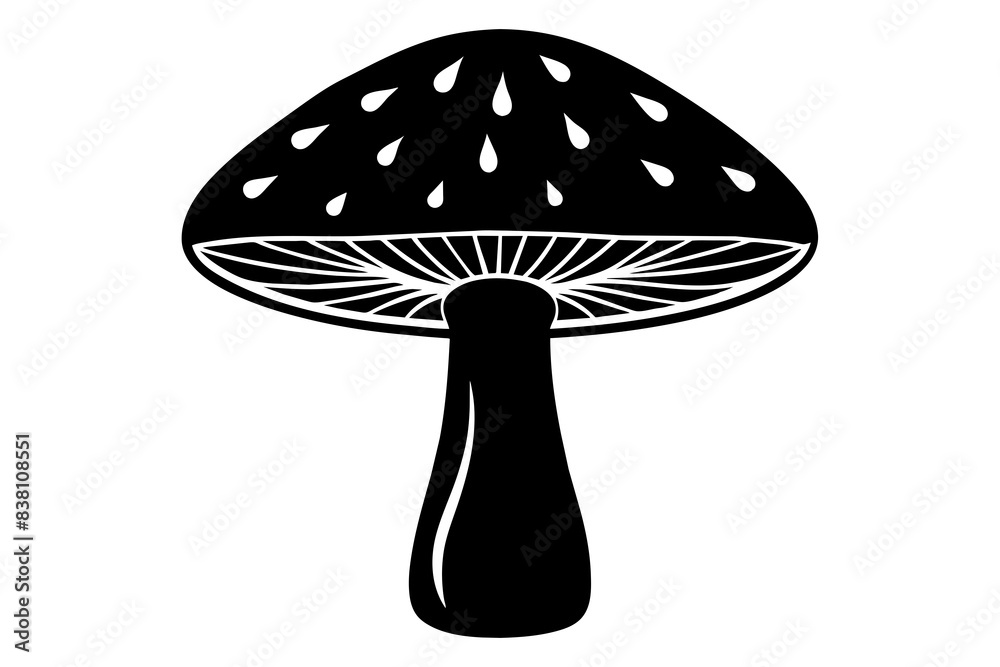 mushroom silhouette vector illustration mushroom silhouette vector illustration