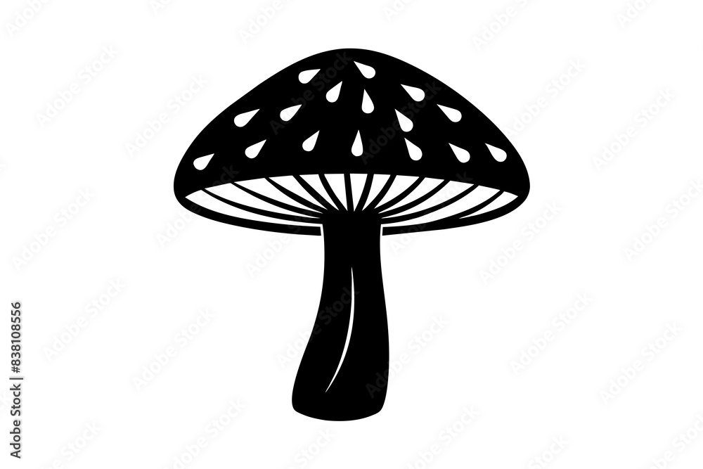 mushroom silhouette vector illustration mushroom silhouette vector illustration