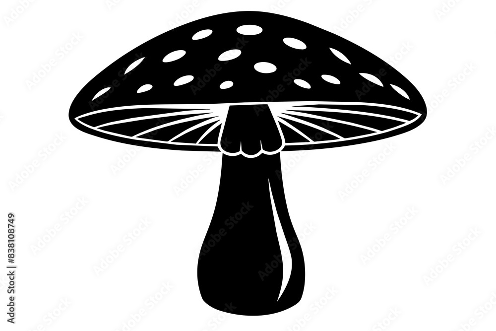 mushroom silhouette vector illustration mushroom silhouette vector illustration