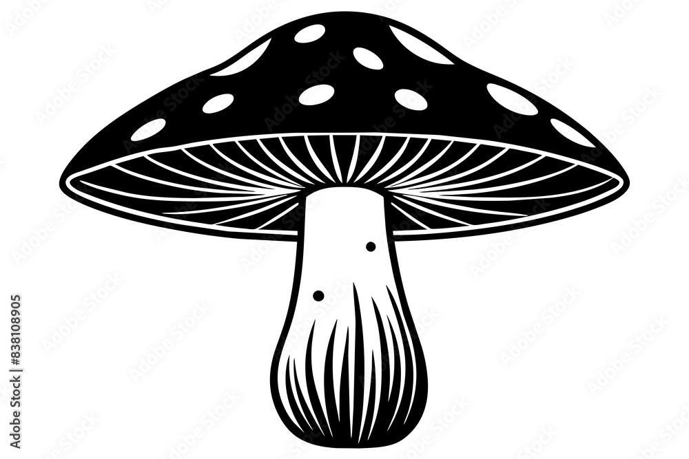 mushroom silhouette vector illustration