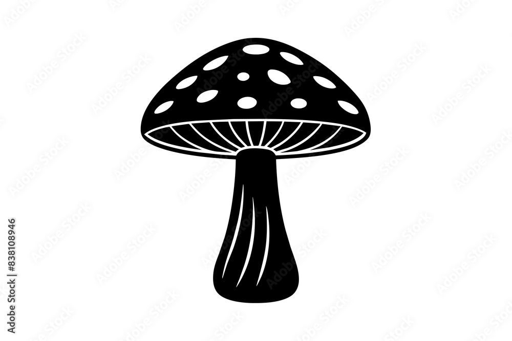 mushroom silhouette vector illustration