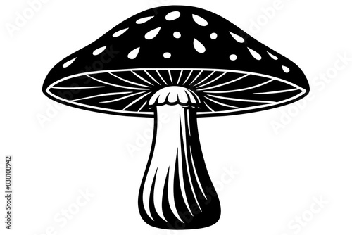 mushroom silhouette vector illustration