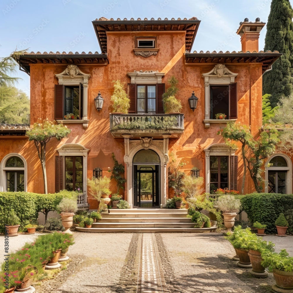 Discover this stunning Tuscan villa, beautifully captured with rich colors and intricate details