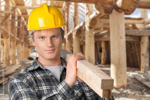 Portrait of young civil engineer at construction site
