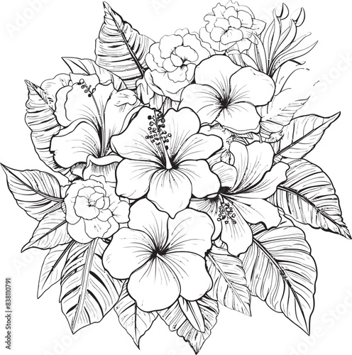 Palm Leaf Icon Design Minimalist Iconic Imagery Orchid and Fern Elegance Artistic Graphic Creation