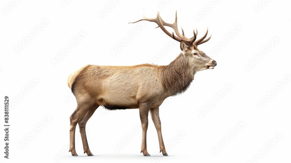 A transparent background with a deer isolated on it - artificial intelligence generated A transparent background with a deer isolated on it - artificial intelligence generated