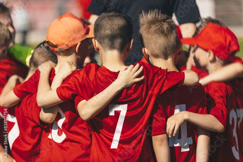 Konstfotografi Happy Children United in Sports Team