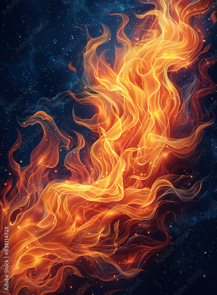 illustration of flames on fire, design with a abstract background and dark red color scheme illustration of flames on fire, design with a abstract background and dark red color scheme
