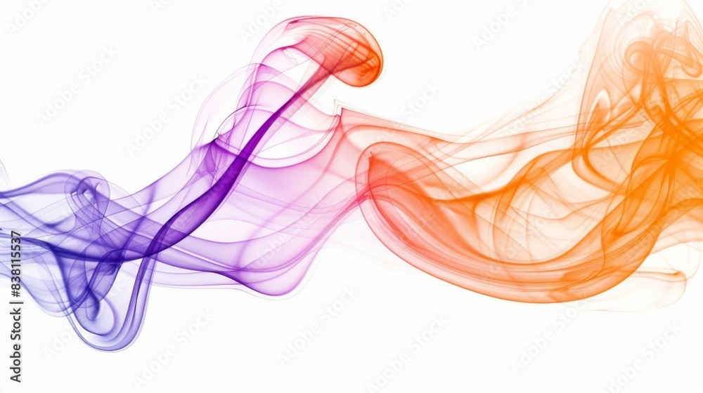 Isolated orange and purple smoke on a transparent background. Isolated orange and purple smoke on a transparent background.