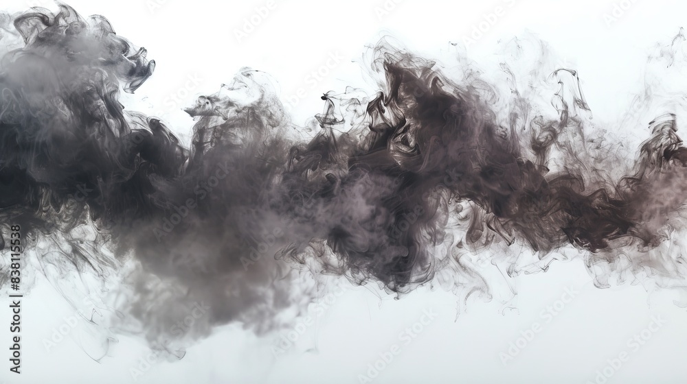 Transparent background with dark stormy smoke. Transparent background with dark stormy smoke.