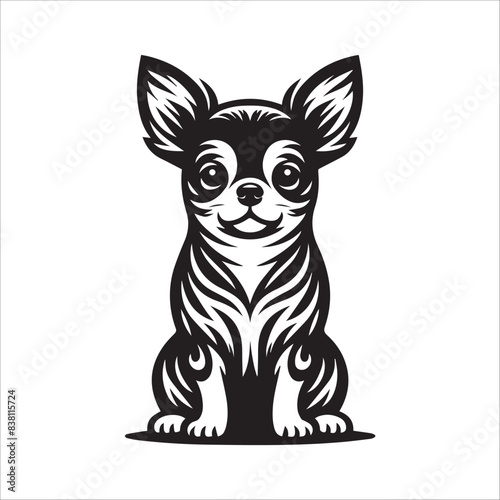 Chihuahua dog, vector illustration, silhouette © Sohel Rana