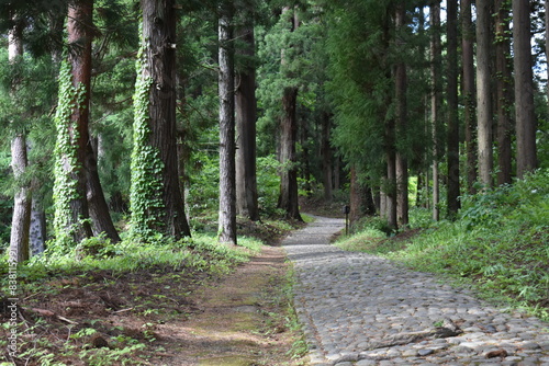 日本の福島県の名所 土津神社 周辺の風景