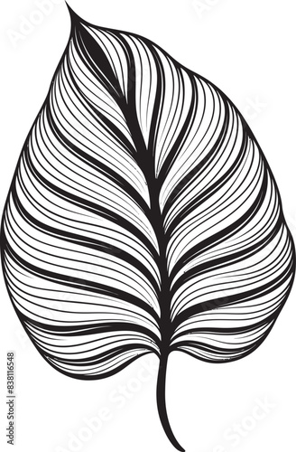 Exotic Plant Illustration Natural Graphic Formulation Botanical Leaf Design Abstract Logo Expression
