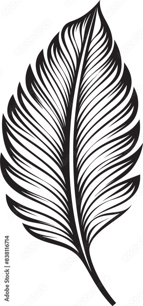 Naklejka premium Exotic Leaf Pattern Vibrant Natural Expression Botanical Symbolism Artistic Logo Evolution