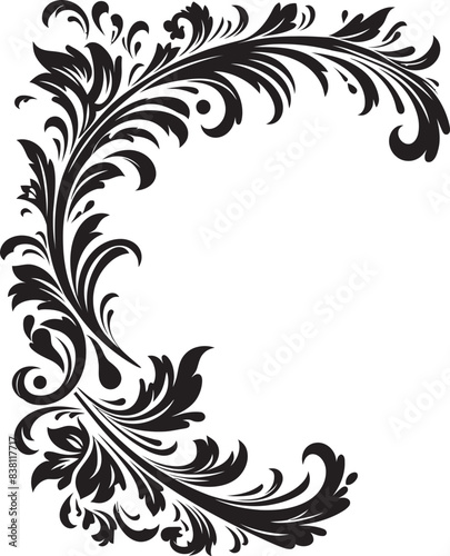 Victorian Corner Ornament Exquisite Design Antique Floral Corner Symbol Intricate Beauty