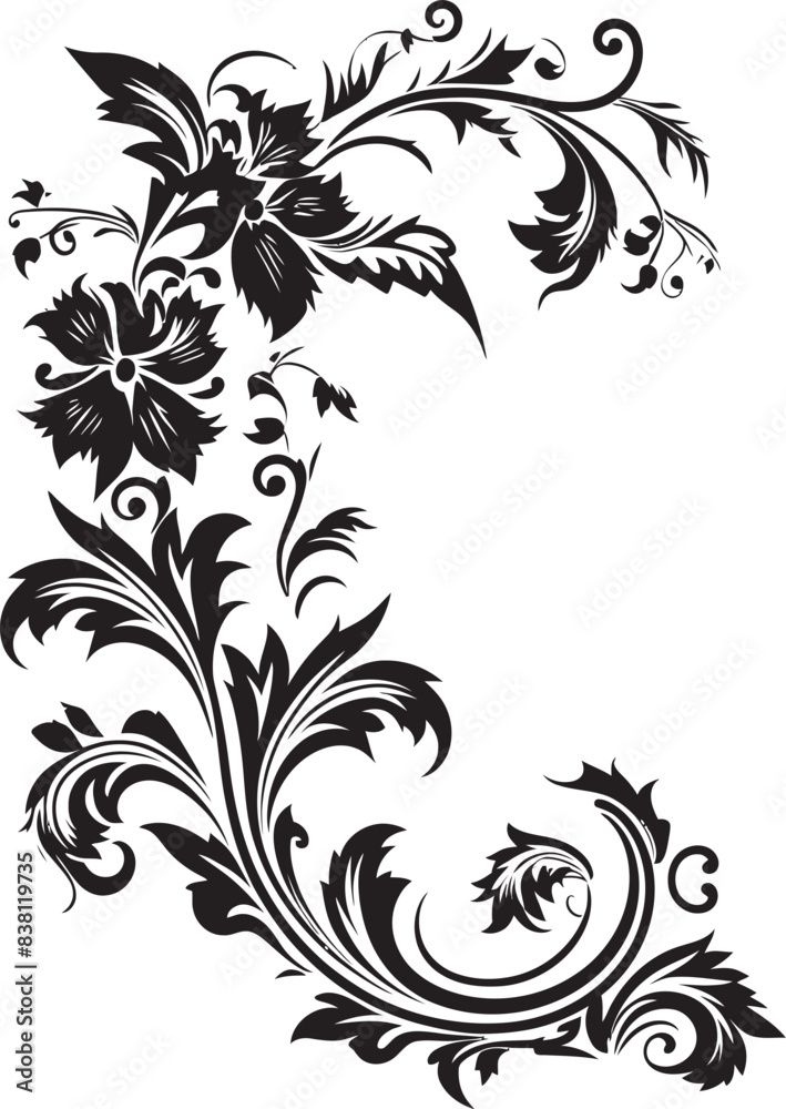 Floral Corner Frame Classic Craft in Modern Design Antique Corner Design Artistic Heritage Honored Floral Corner Frame Classic Craft in Modern Design Antique Corner Design Artistic Heritage Honored
