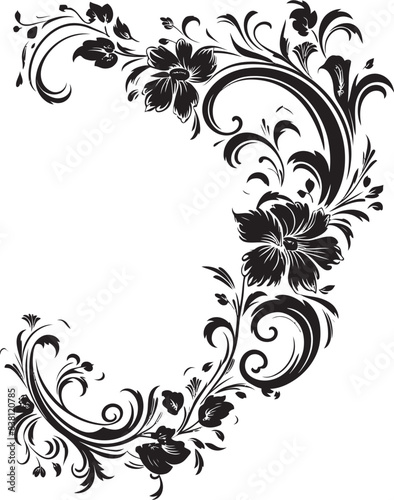 Retro Style Floral Corner Modern Twist on Vintage Beauty Vintage Floral Detail Redesigning Timeless Elegance