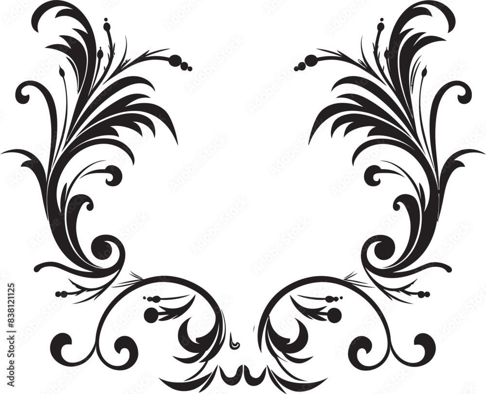 Fototapeta premium Delicate Victorian Floral Detail Elegant Flourish Vintage Botanical Legacy Artistic Traditions